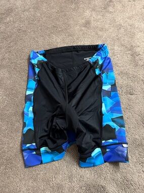 Aerotech Designs Cycling Shorts Padded Blue Black Bike Performance SIZE 3XL